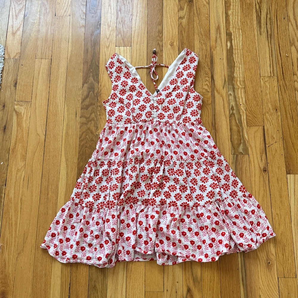 Japna Floral Red and White Dress size XS